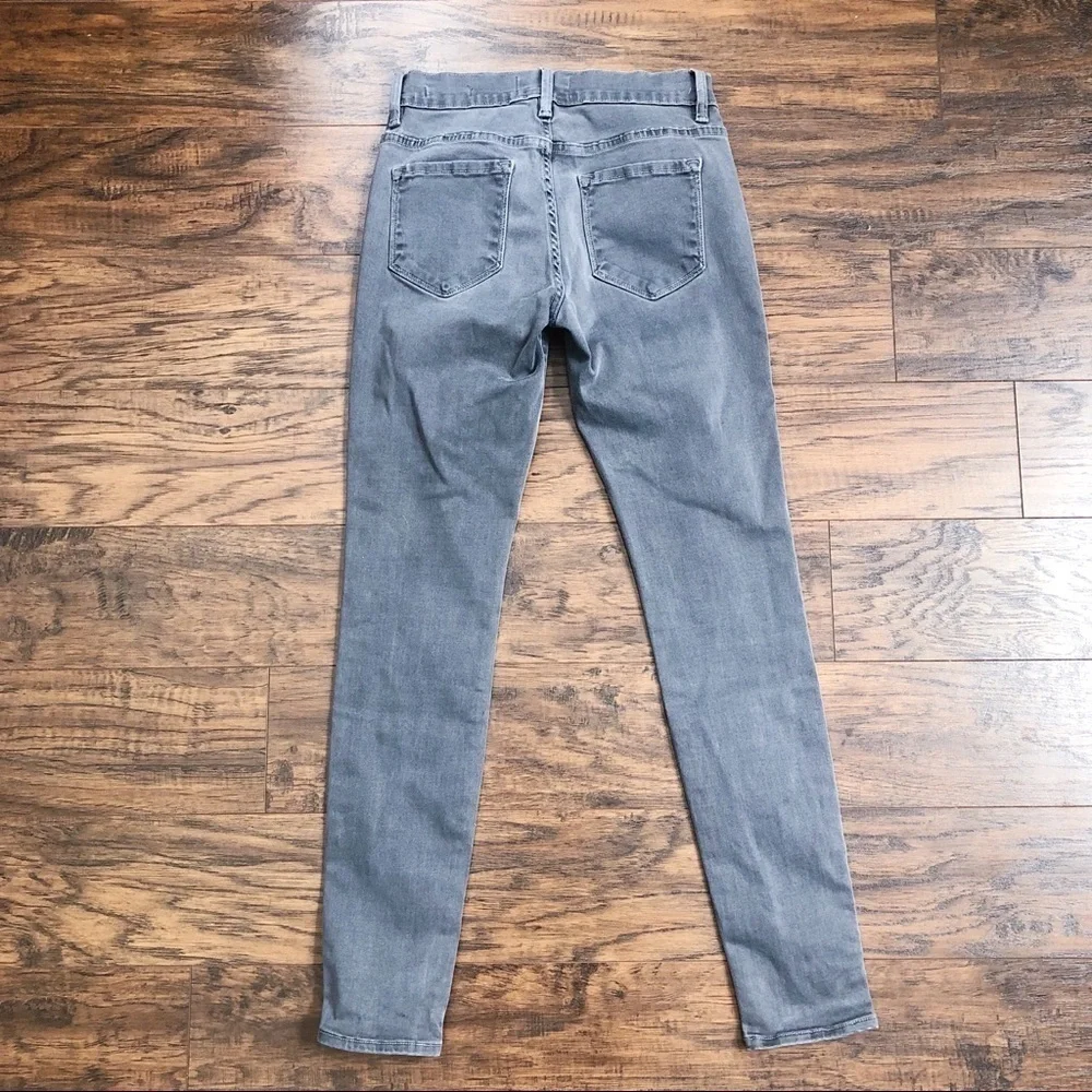 Frame • Le Skinny de Jeanne grey jeans ankle cropped denim mid rise - Picture 8 of 9